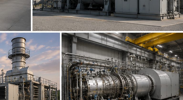 Industrial power-generation turbines and machinery